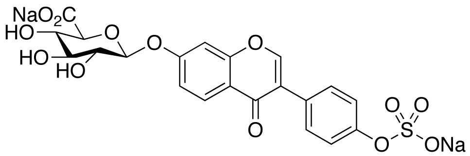 Daidzein 7-β-D-Glucuronide 4’-Sulfate Disodium Salt