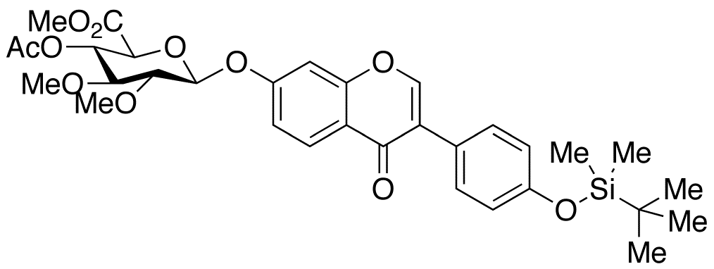 Daidzein 4’-tert-Butyldimethylsilyl 7-Tri-O-acetyl-β-D-glucuronic Acid Methyl Ester 