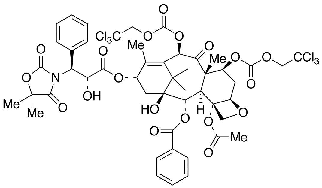 3’-De-tert-butoxycarbonylamino-3’-[3-(5,5-dimethyl-2,4-dioxo-1,3-oxazolidinyl)]-7,10-O-bis[[(2,2,2-trichloroethyl)oxy]carbonyl] Docetaxel