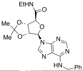 1-Deoxy-N-ethyl-2,3-O-isopropylidene-1-[6-(benzylamino)-9H-purin-9-yl]-β-D-ribofuranuronamide