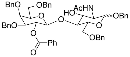 1,6-O-Dibenzyl-2-acetamido-2-deoxy-3-hydroxy-4-O-(2-O-benzoyl-3,4,5-O-tribenzyl-β-D-galactopyranosyl]-β-D-glucopyranoside