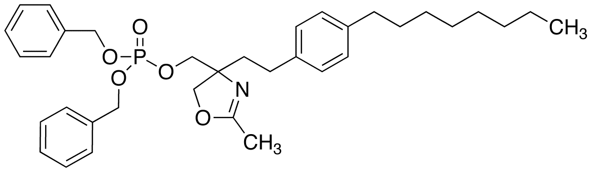 Dibenzyl [2-Methyl-4-[2-(4-octylphenyl)ethyl]-4,5-dihydro-1,3-oxazol-4-yl]methyl Phosphate