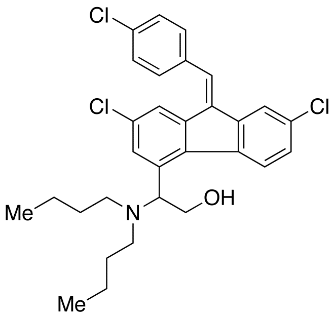 1-(RS,Z)-2-(Dibutylamino)-2-[2,7-dichloro-9-(4-chlorobenxylidene)]-9H-fluoren-4-yl]ethanol (lumefantrine impurity)