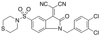 2-[1-(3,4-Dichlorobenzyl)-2-oxo-5-(thiomorpholinosulfonyl)indolin-3-ylidene]malononitrile