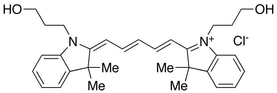 2-[5-[1,3-Dihydro-1-(3-hydroxypropyl)-3,3-dimethyl-2H-indol-2-ylidene]-1,3-pentadien-1-yl]-1-(3-hydroxypropyl)-3,3-dimethyl-3H-indolium Chloride