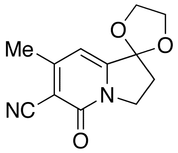 2’,3’-Dihydro-7’-methyl-5’-oxo-spiro[1,3-dioxolane-2,1’(5’H)-indolizine]-6’-carbonitrile