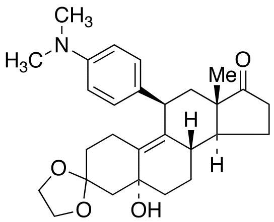 (5α,11β)-11-[4-(Dimethylamino)phenyl]-5-hydroxy-estr-9-ene-3,17-dione Cyclic 3-(1,2-Ethanediyl Acetal)