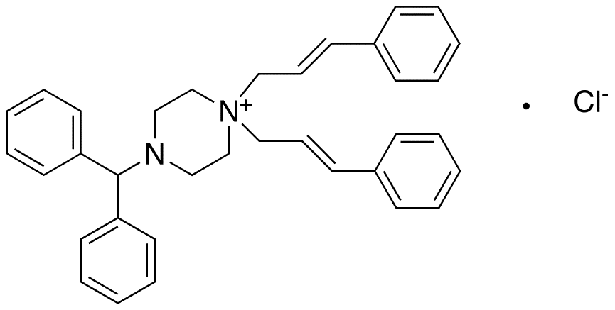4-(Diphenylmethyl)-1,1-bis[(E)-3-phenylprop-2-enyl]piperazinium Chloride