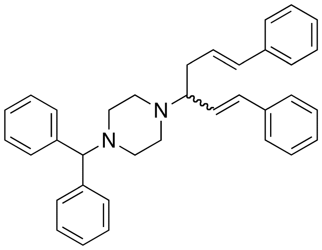 1-(Diphenylmethyl)-4-[(1RS,3E)-4-phenyl-1-[(E)-2-phenylethenyl)-3-buten-1-yl]piperazine
