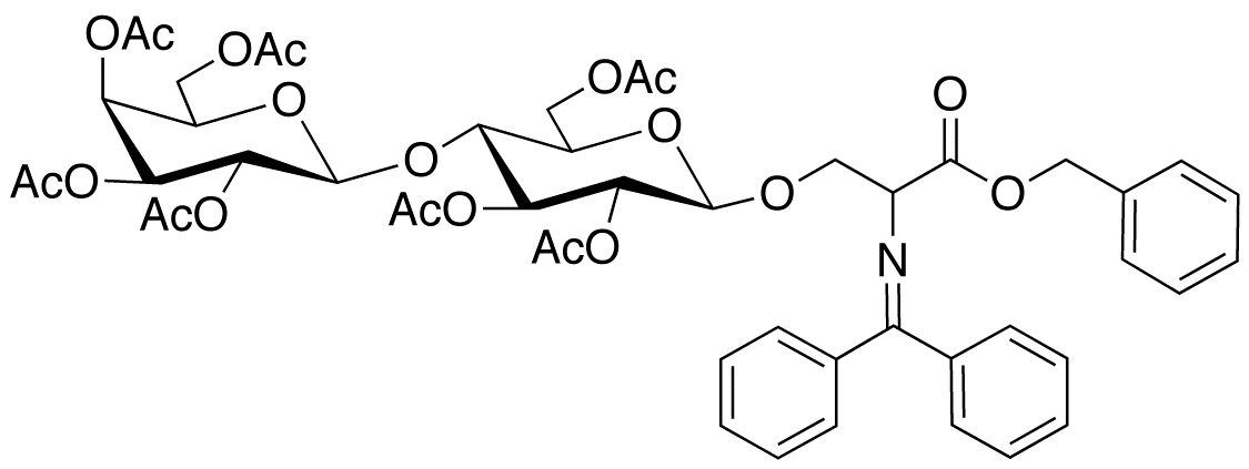 N-Diphenylmethylene-O-(2,3,6,2’,3’,4’,6’-hepta-O-acetyl-β-D-lactosyl)-L-serine, Benzyl Ester