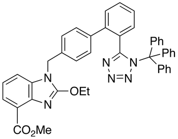 2-Ethoxy-1-[[2’-[1-(trityl)-1H-tetrazol-5-yl][1,1’-biphenyl]-4-yl]methyl]-1H-benzimidazole-4-carboxylic Acid Methyl Ester (Candesartan Impurity)