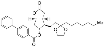 (3aR,4R,5R,6aS)-4-[3-(Ethyleneketal)decanyl]hexahydro-5-hydroxy-2H-cyclopenta[b]furan-2-one 5-(4-Phenylbenzoate)
