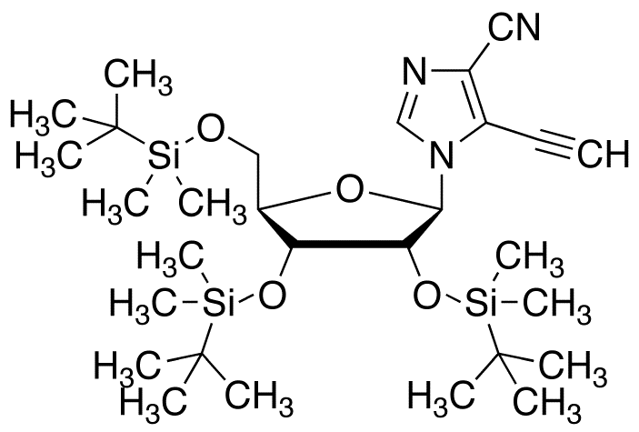 5-Ethynyl-1-(2’,3’,5’-tri-O-tert-butyldimethylsilyl-β-D-ribofuranosyl)imidazo-4-carbonitrile