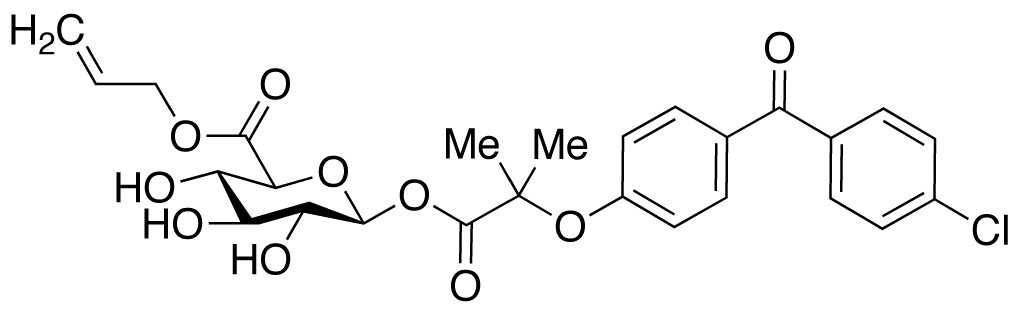 Fenofibric Acid Acyl-β-D-glucuronide Allyl Ester
