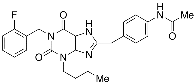 N-[4-[1-(2-Fluorobenzyl)-3-butyl-2,6-dixo-2,3,6,7-tetrahydro-1H-purin-8-ylmethyl]phenyl]acetamide