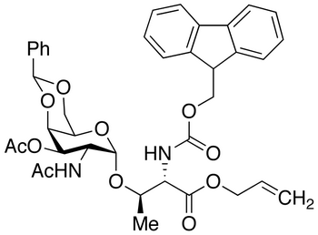 N-Fmoc-O-[2-acetamido-3-O-acetyl-4,6-O-benzylidene-2-deoxy-α-D-galactopyranosyl]-L-threonine Allyl Ester