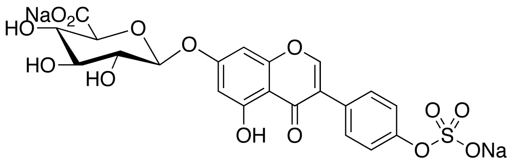 Genistein 7-β-D-Glucuronide 4’-Sulfate Disodium Salt
