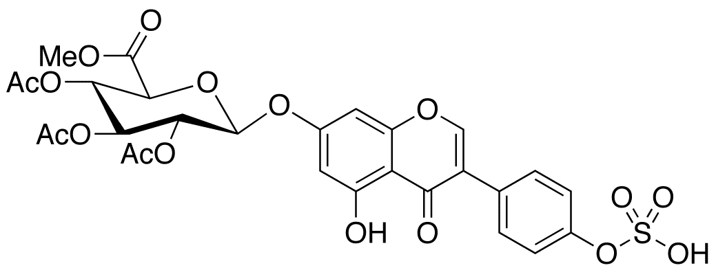 Genistein 7-(Tri-O-acetyl-β-D-glucuronic Acid Methyl Ester) 4’-Sulfate