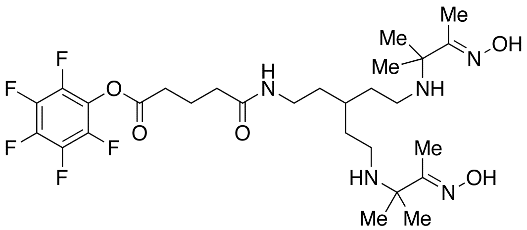 5-[[5-[[2-(Hydroxyimino)-1,1-dimethylpropyl]amino]-3-[2-[[2-(hydroxyimino)-1,1-dimethylpropyl]amino]ethyl]pentyl]amino]-5-oxo-pentanoic Acid 2,3,4,5,6-Pentafluorophenyl Ester