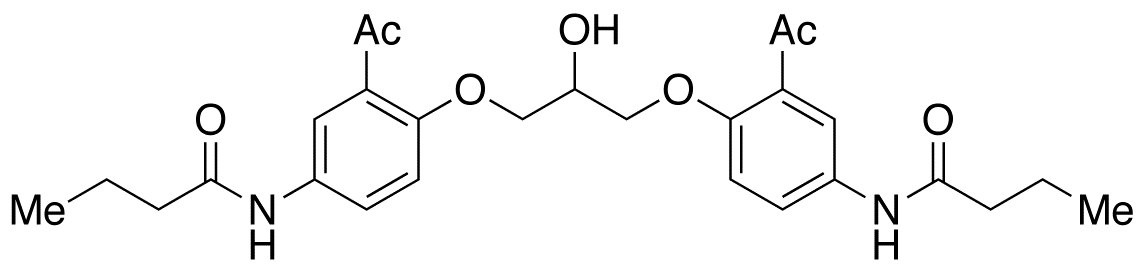 N,N’-[(2-Hydroxypropane-1,3-diyl)bis[oxy(3-acetyl-1,4-phenylene)]]dibutanamide(Acebutolol Impurity)