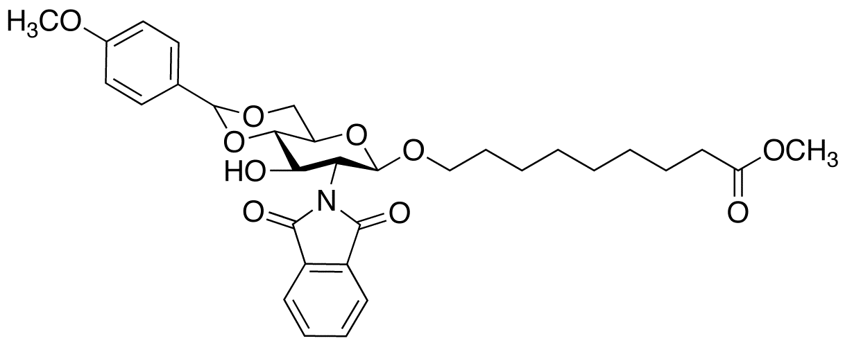 8-Methoxycarbonyloctyl-2-deoxy-2-phthalimido-4,6-O-(methoxybenzylidene)-β-D-glucopyranoside