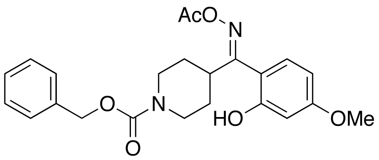(E)-2-(5-Methoxy)phenol 4-(N-Benzyloxycarbonyl)piperidinyl-methanone O-Acetyl Oxime