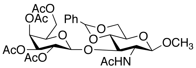Methyl 2-Acetamido-4,6-O-benzylidene-3-O-(2,3,4,6-tetra-O-acetyl-β-D-galactopyranosyl-2-deoxy-β-D-glucopyranoside