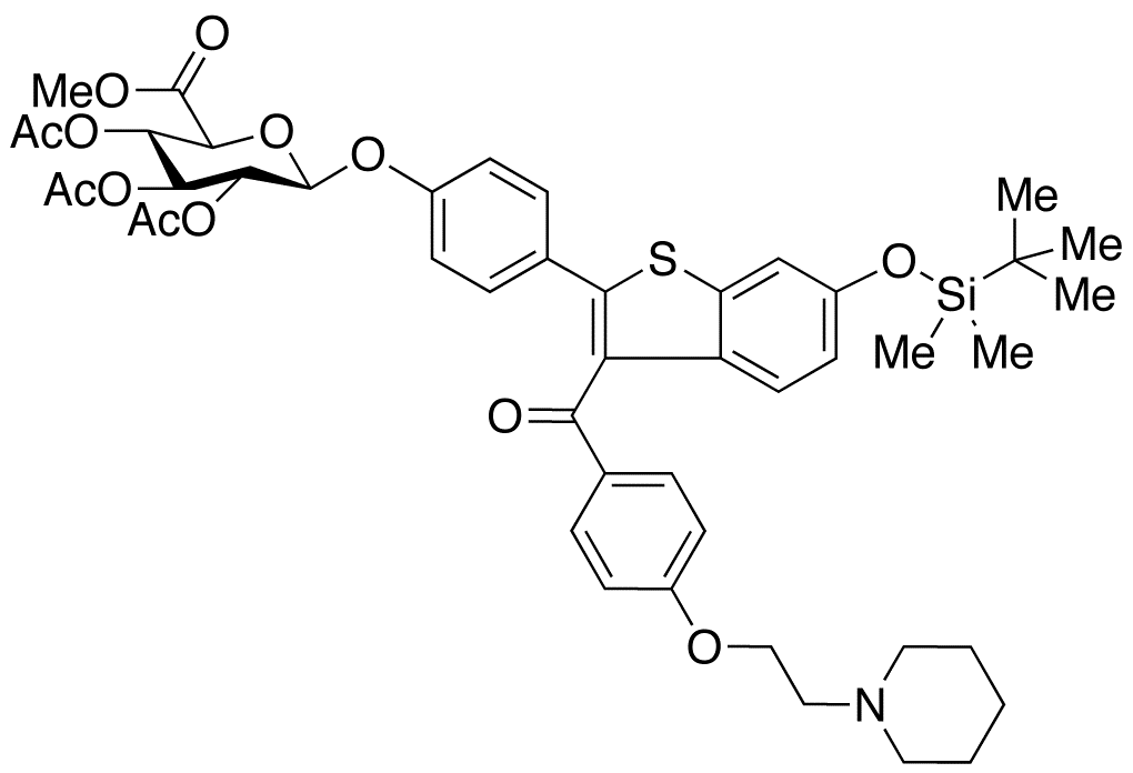 Methyl-1-(6-tert-butyldimethylsylyl-4’-hydroxyraloxifene)-2,3,4-tri-O-acetyl-β-D-glycopyranuronate