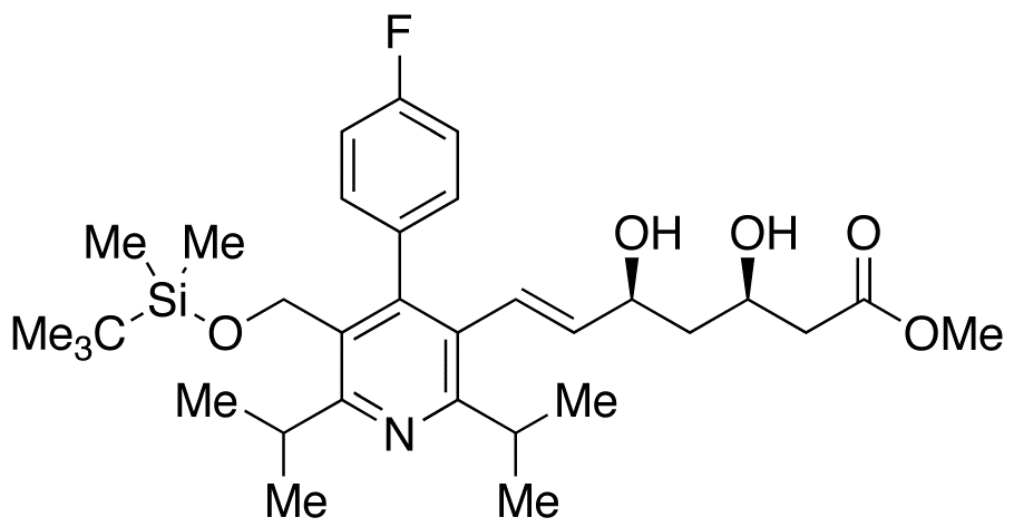 Methyl rel-(E)-7-[5-tert-Butyldimethylsilyloxymethyl-2,6-diisopropyl-4-(4-fluorophenyl)-pyrid-3-yl]-3,5-dihydroxy-6-heptenoate