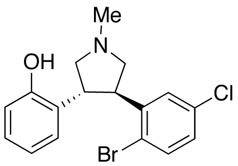 trans-N-Methyl-3-(2-hydroxyphenyl)-4-(2-bromo-5-chlorophenyl)pyrrolidine