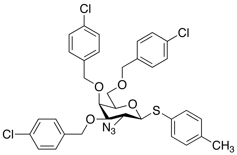 4-Methylphenyl 2-Azido-2-deoxy-3,4,6-tri-O-4-chlorobenzyl-1-thio-β-D-galactopyranoside 