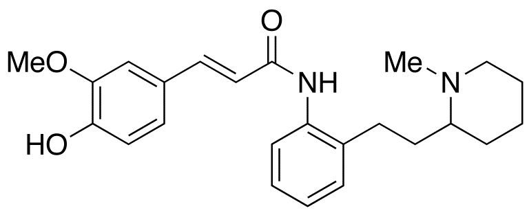 (2E)-N-[2-[2-(1-Methyl-2-piperidinyl)ethyl]phenyl]-3-(4-hydroxy-3-methoxyphenyl)-2-propenamide