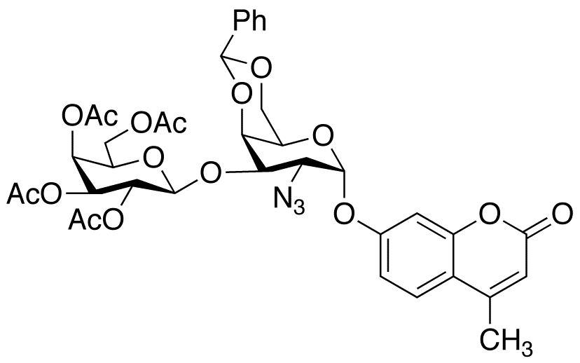 4-Methylumbelliferyl 2-Azido-2-deoxy-3-O-(tetra-O-acetyl-β-D-galactopyranosyl)-4,6-O-phenylmethylene-α-D-galactopyranoside