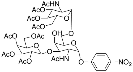 p-Nitrophenyl 2-Acetamido-6-O-(2-acetamido-3,4,6-tri-O-acetyl-2-deoxy-β-D-glucopyranosyl)-2-deoxy-3-O-(2,3,4,6-tetra-O-acetyl-β-D-galactopyranosyl)-α- D-galactopyranoside