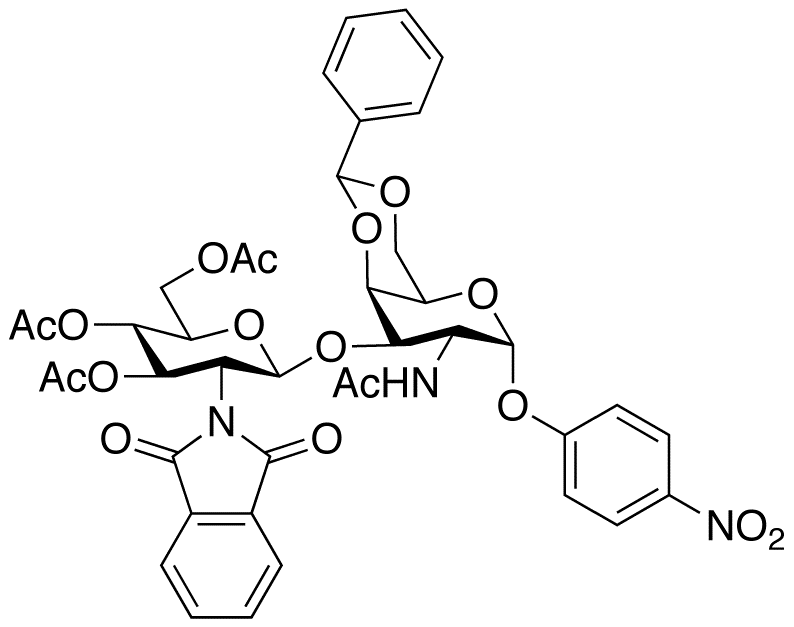 4-Nitrophenyl 2-Acetamido-4,6-O-benzylidene-2-deoxy-3-O-(3,4,6-tri-O-acetyl-2-deoxy-2-phthalimido-β-D-glucopyranosyl)-α-D-galactopyranoside