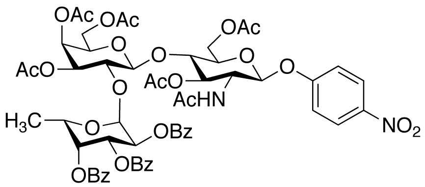 4-Nitrophenyl 2-Acetamido-2-deoxy-3,6-di-O-acetyl-4-O-[2’-O-(2’’,3’’,4’’-tri-O-benzoyl-α-L-fucopyranosyl)-3’,4’,6’-tri-O-acetyl-β-D-galactopyranosyl]-β-D-glucopyranoside
