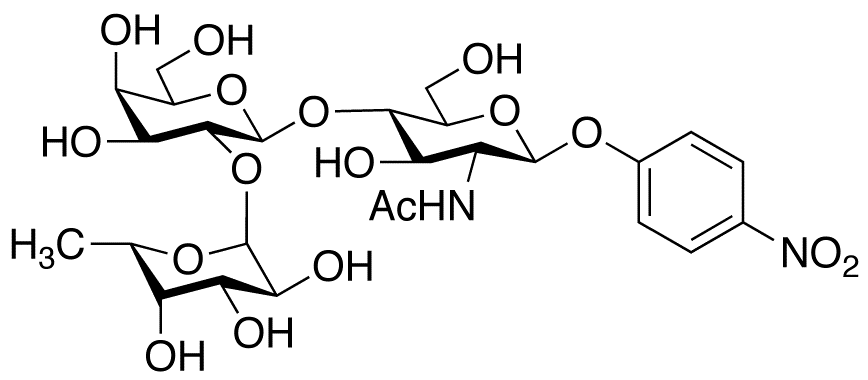 4-Nitrophenyl 2-Acetamido-2-deoxy-4-O-[2-O-α-L-fucopyranosyl)-β-D-galactopyranosyl]-β-D-glucopyranoside