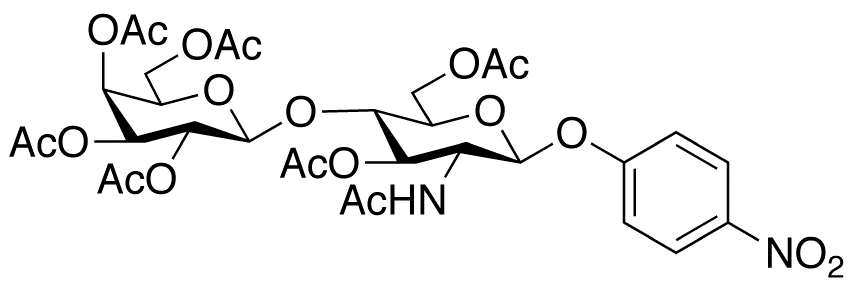 p-Nitrophenyl 2-Acetamido-2-deoxy-4-O-(2’,3’,4’,6’-tetra-O-acetyl-β-D-galactopyranosyl)-3,6-di-O-acetyl-β-D-glucopyranoside