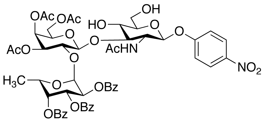 p-Nitrophenyl 2-Acetamido-2-deoxy-3-O-[2’-O-(2,3,4-tri-O-benzoyl-α-L-fucopyranosyl)-3’,4’,6’-tri-O-acetyl-D-galactopyranosyl]-β-D-glucopyranoside