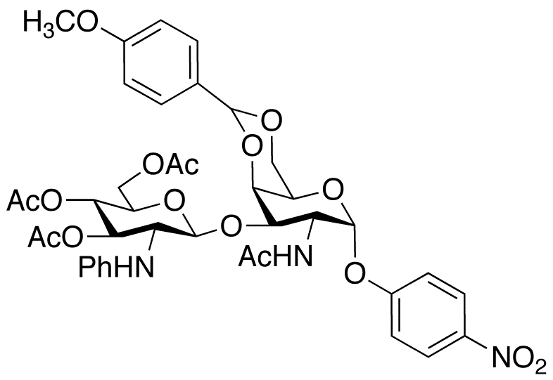4-Nitrophenyl 2-Acetamido-4,6-O-methoxybenzylidene-3-O-(3,4,6-tri-O-acetyl-2-deoxy-2-phthalimido-β-D-glucopyranosyl)-α-D-galactopyranoside