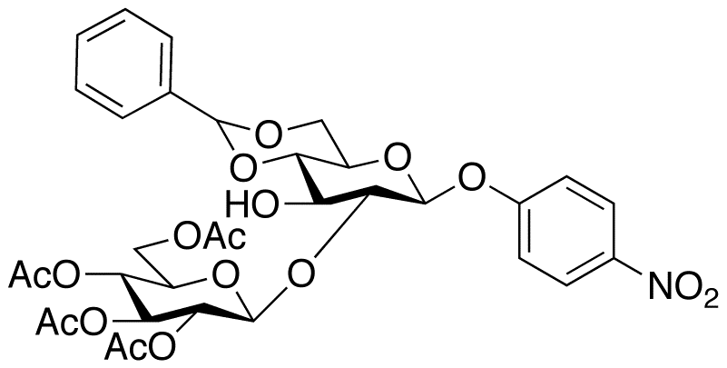 4-Nitrophenyl 4,6-O-Benzylidene-2-O-(2,3,4,6-tetra-O-acetyl-β-D-glucopyranosyl)-β-D-glucopyranoside 