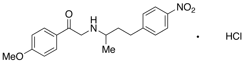 2-(4-(4-Nitrophenyl)butan-2-ylamino)-1-(4-methoxyphenyl)ethanal HCl
