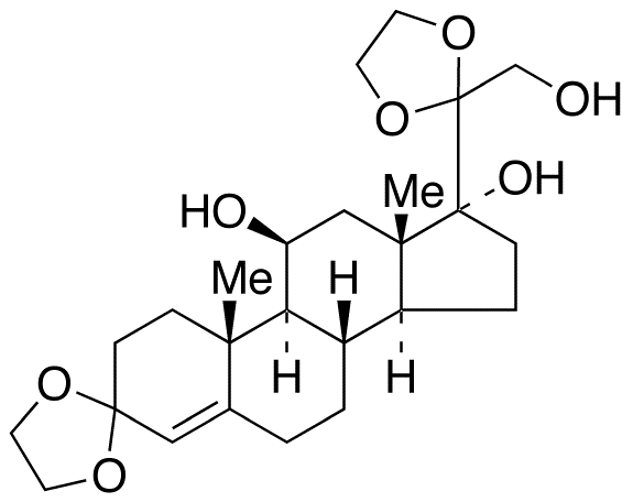11,17,21-Trihydroxy-pregn-4-ene-3,20-dione 3,20-Diethylene Ketal