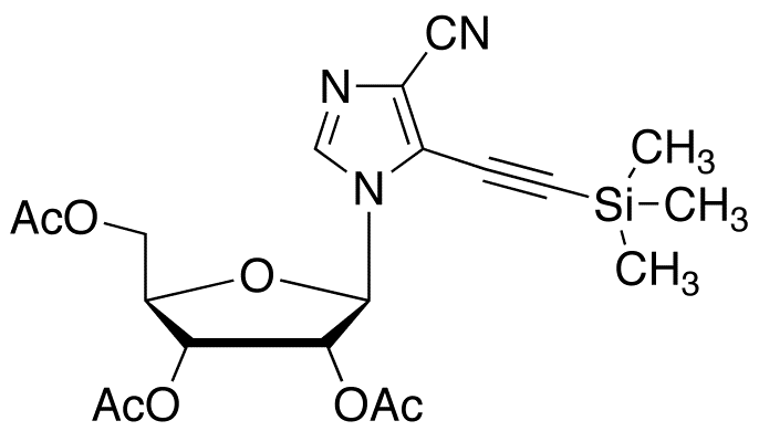 5-(2-(Trimethylsilyl)-1-ethyn-1-yl)-1-(2’,3’,5’-tri-O-acetyl-β-D-ribofuranosyl)imidazo-4-carbonitrile