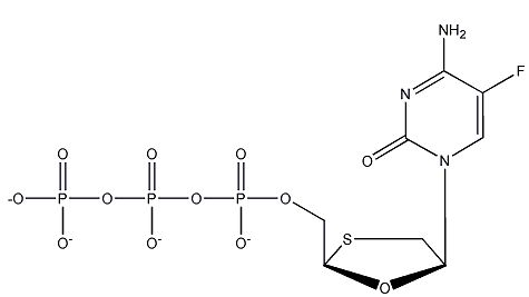 (-)-’-L-2’,3’-Dideoxy-5-fluoro-3’-thiacytidine-5’-triphosphate,