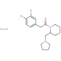 2-(3,4-Dichlorophenyl)-1-(2-(pyrrolidin-1-ylmethyl)piperidin-1-yl)ethanoneHCl