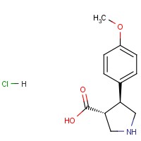 trans-4-(4-Methoxyphenyl)pyrrolidine-3-carboxylic acidHCl