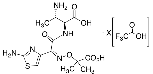 (2S,3S)-3-Amino-2-[[(2Z)-2-(2-amino-4-thiazolyl)-2-[(1-carboxy-1-methylethoxy)imino]acetyl]amino]butanoic acid trifluoroacetic acid salt