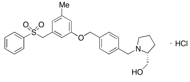 (2R)-1-[[4-[[3-Methyl-5-[(phenylsulfonyl)methyl]phenoxy]methyl]phenyl]methyl]-2-pyrrolidinemethanol hydrochloride