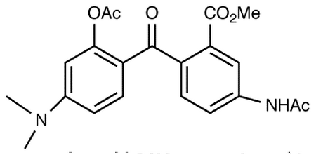 4-Acetamido-2-acetoxy-4-dimethylamino-2-methoxycarbonylbenzophenone